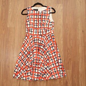 Donna Morgan Dress Women's 6 Fit and Flare Sleeveless s Stretch Jersey Zip Back